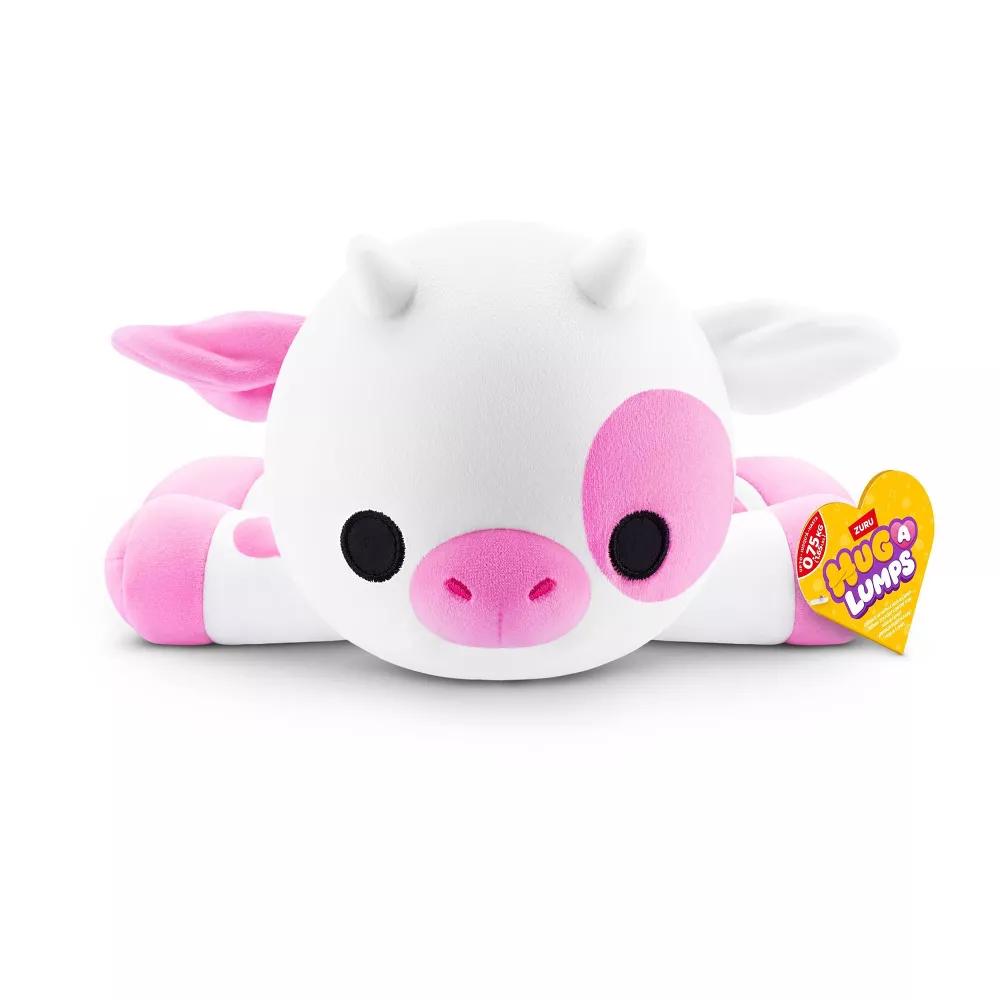 Hug-A-Lumps Cow by ZURU, Small, 0.75kg/1.65lbs, Cuddly Squishy Weighted Plush, Sleeping Pillow Plush, Stuffed Animal