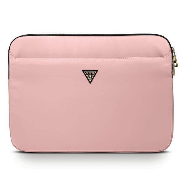 Original Case Sleeve Guess Nylon Triangle Logo Pink Compatible with MacBook Pro 13" / MacBook Air 13" and 13" Notebook