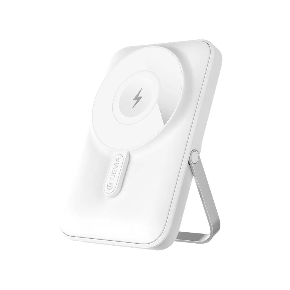 Devia 10,000mAh 22.5W PD MagSafe Powerbank Stand for Apple iPhone & Watch White