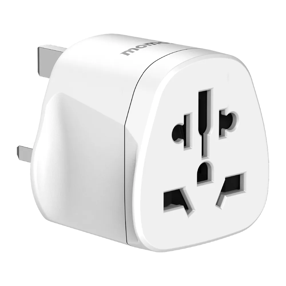 MOMAX - World to UK Travel Adapter - White