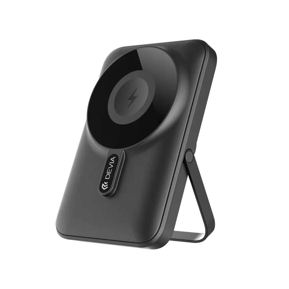 Devia 10,000mAh 22.5W PD MagSafe Powerbank Stand for Apple iPhone & Watch Grey