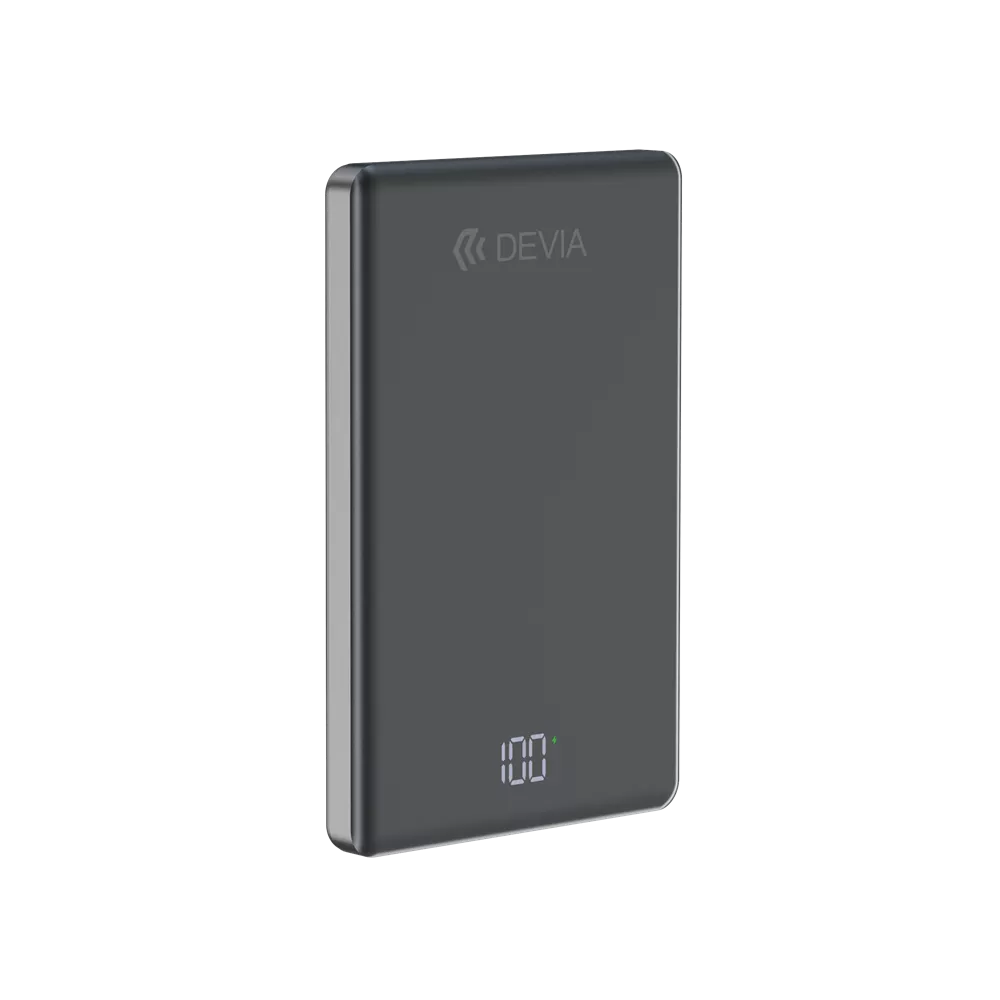 Devia - 5,000mAh 20W PD MagSafe Metal Mini Digital Powerbank - Space
Grey