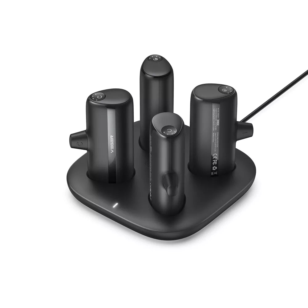 Veger Charging Station 2x 5,000mAh 20W Lightning & 2x 5,000mAh20W USB-C Ultra Small Powerbank Black