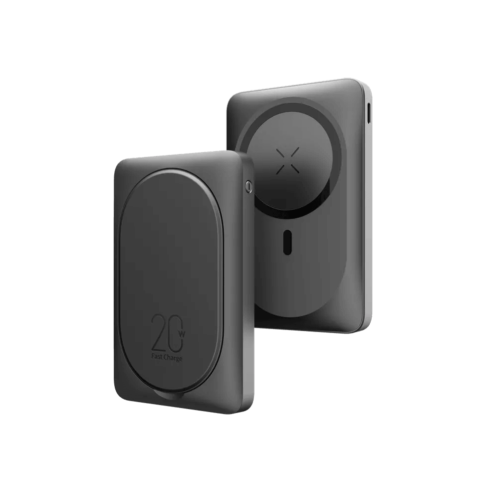 Veger - MagOn Pro - 10,000mAh 22.5W MagSafe Powerbank & Kickstand - Black
