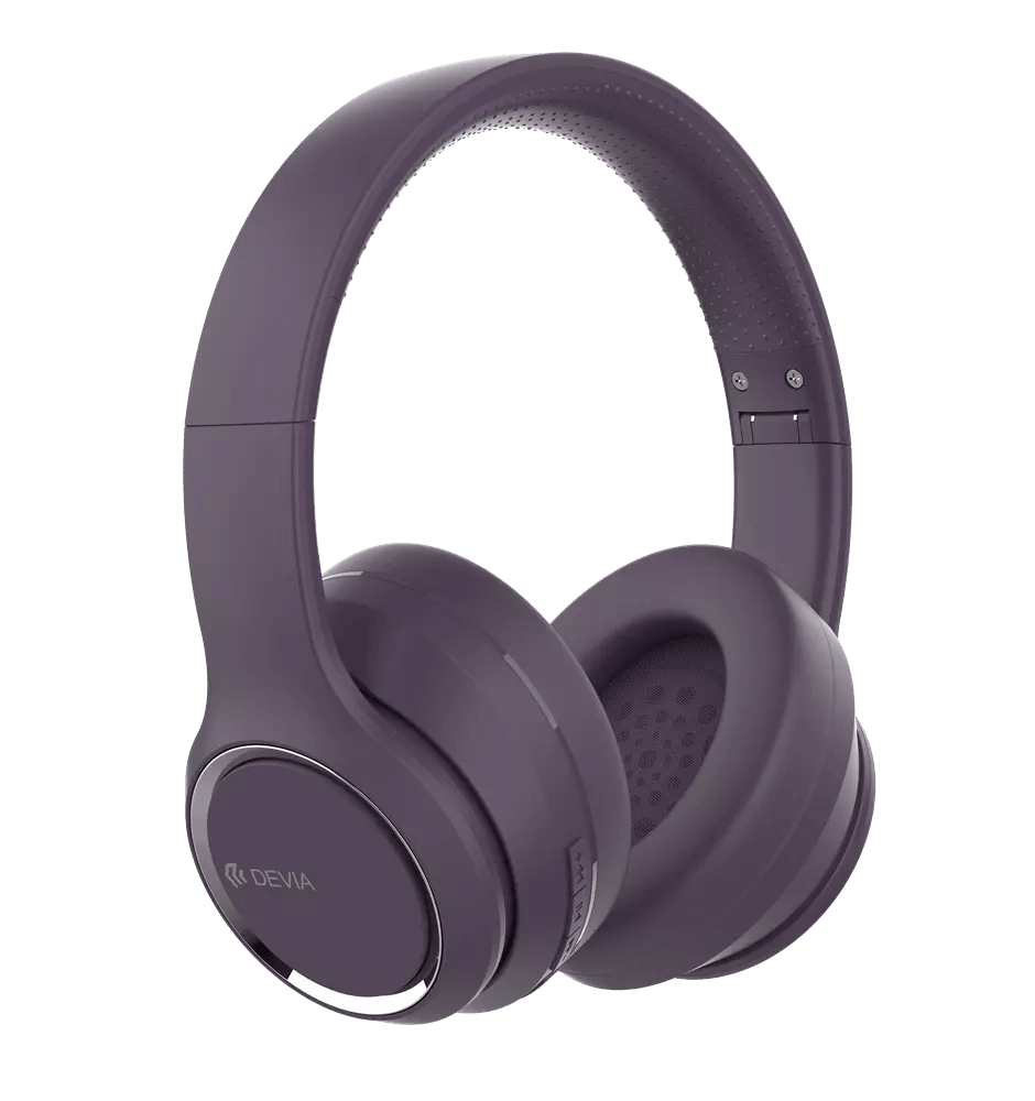 Devia - Kintone Foldable On-Ear Wireless HD Headphones - Purple
