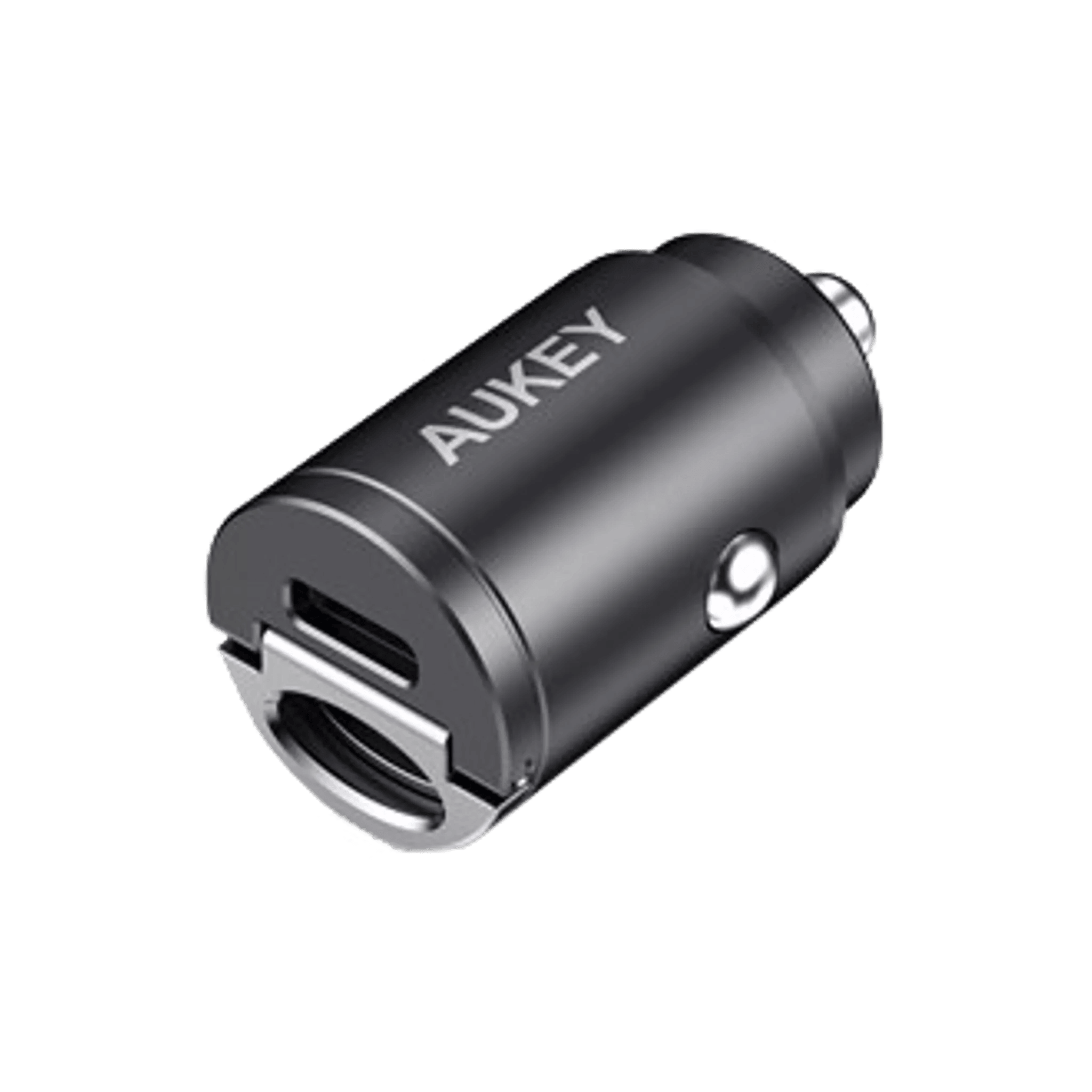 Aukey - 20W Metal USB-C Power Delivery Port Car Adapter - Black