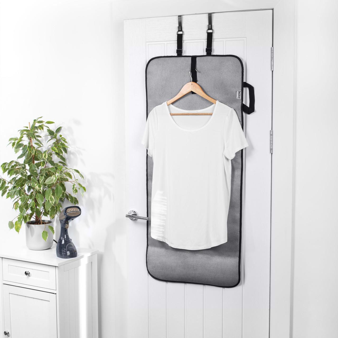 Beldray Garment Steamer Pad – Vertical Overdoor Press Pad, Ironing Blanket, Heat & Moisture Protection, Steam On The Hanger, Roll Up For Easy Storage, Heat-Reflective, Titanium