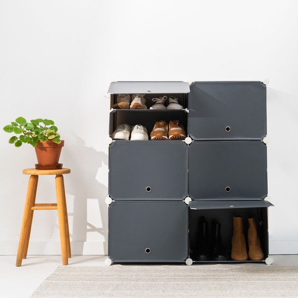 Portable Modular Shoe Cabinet InnovaGoods Grey Capacity: 28 pairs