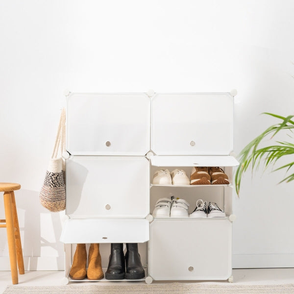 Portable Modular Shoe Cabinet InnovaGoods White Capacity: 28 pairs
