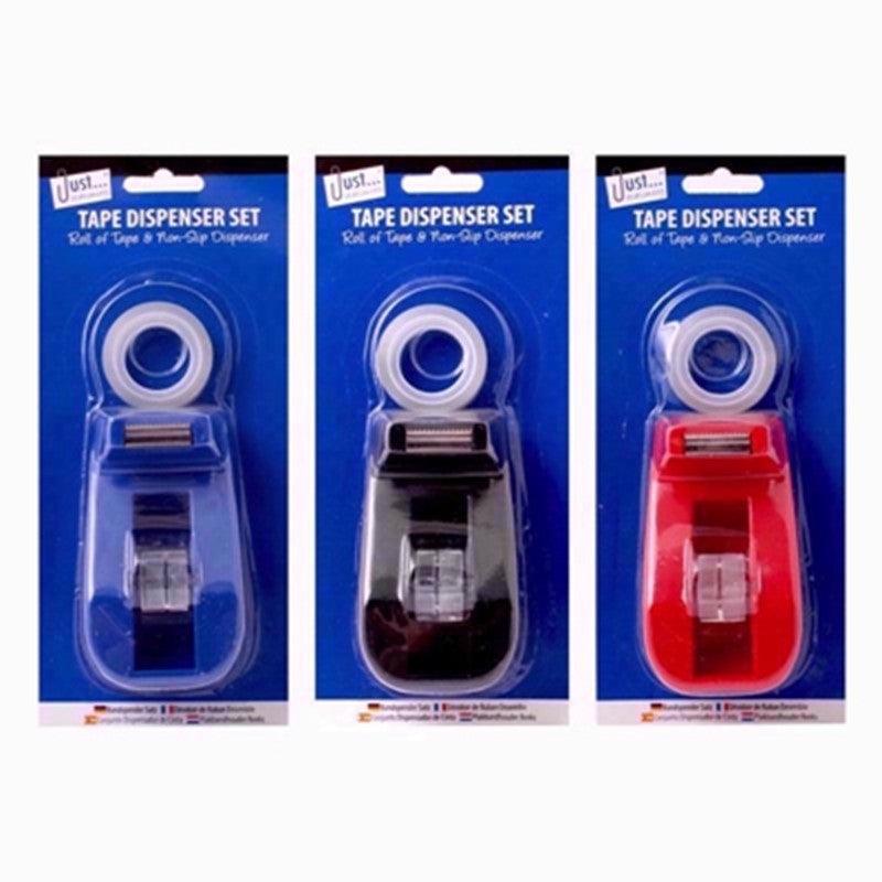 Just Stationery Tape Dispenser Desk, Random Delivery