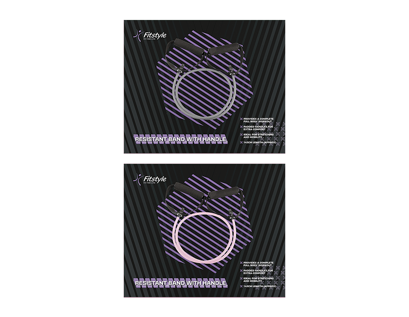 Resistant Band With Handle, Random Delivery