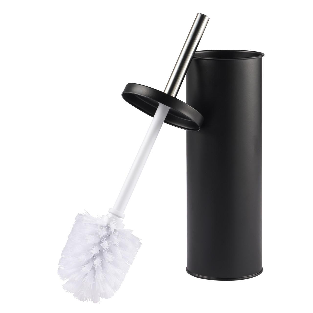 Beldray Toilet Brush and Holder Set – Stiff Bristles, Black