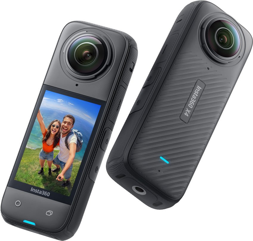 Insta360 X4 - Waterproof 8K 360 Action Camera, 4K Wide-Angle Video, Invisible Selfie Stick Effect, Removable Lens Guards, 135 Min Battery Life, AI Editing, Stabilization, for Sports, Travel, Outdoor