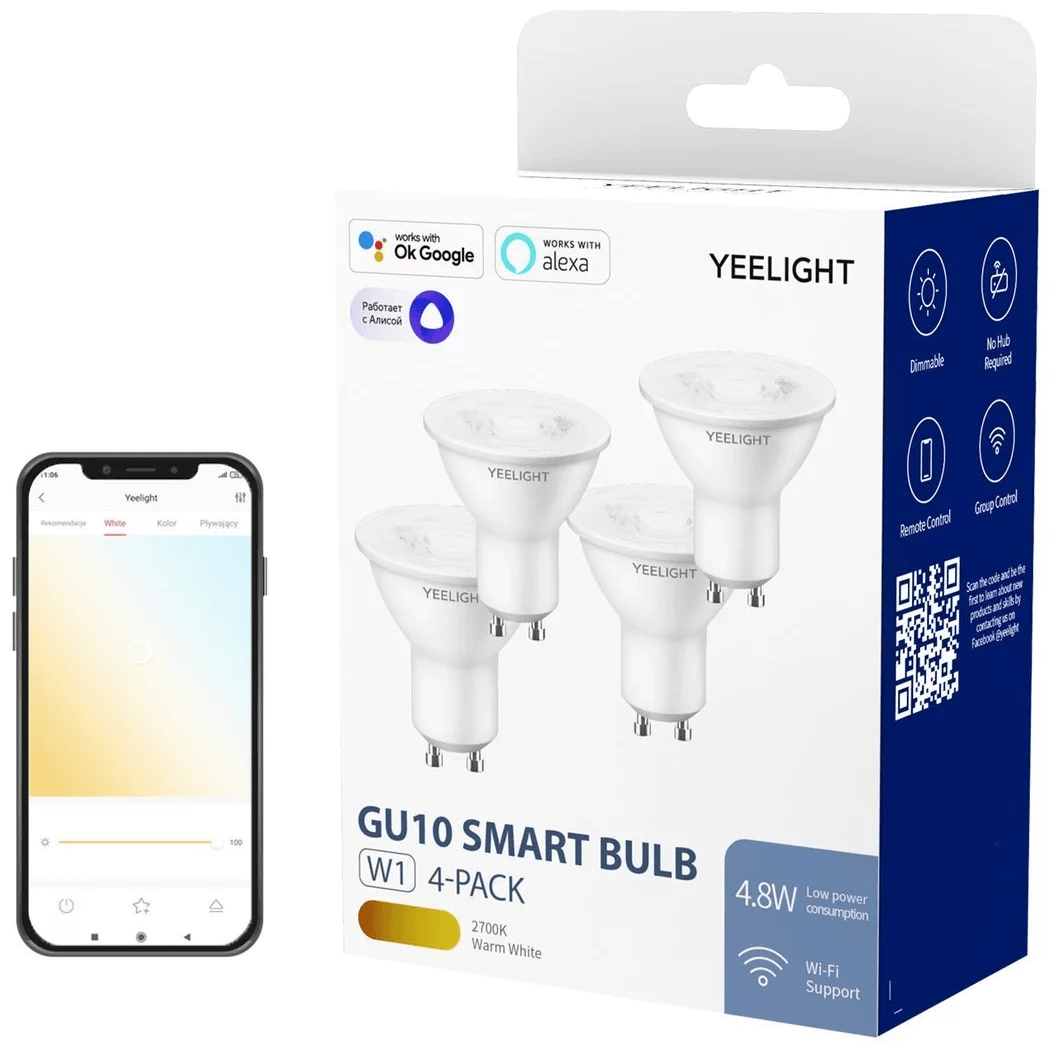 Yeelight GU10 Smart Bulb W1 White (Dimmable) 4pcs