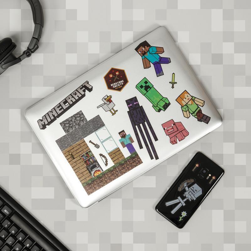 Minecraft Gadget Decals - Waterproof and Removable Stickers | Officially Licensed Minecraft Merchandise
