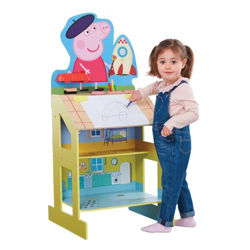 Peppa Pig Wooden Play & Draw Easel | Drawing and Painting