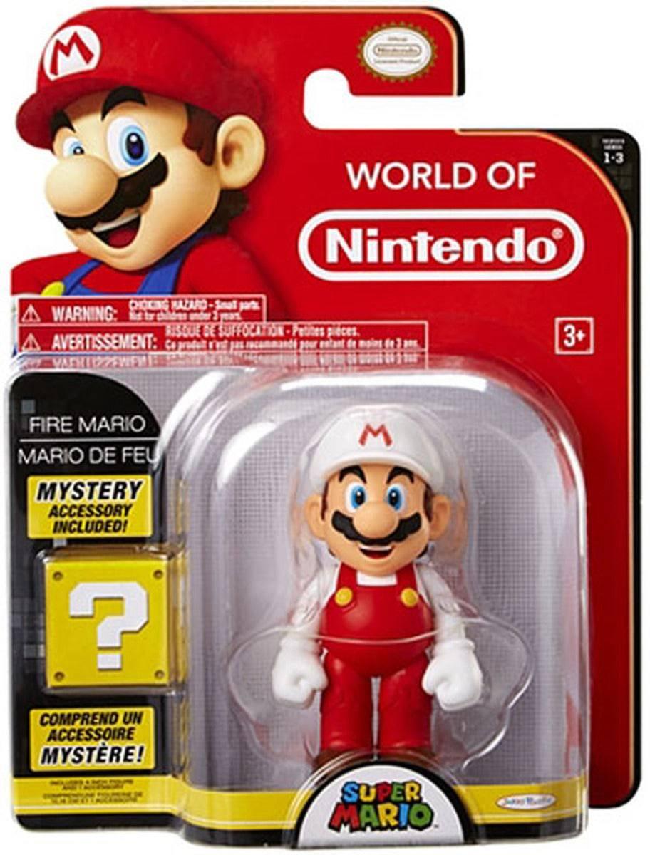 WORLD OF NINTENDO 4in FIGURES - W3 - MARIO W- FIRE FLOWER