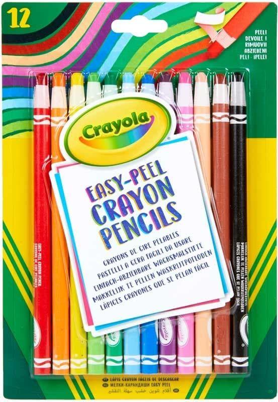 Crayola 12 Easy Peel Crayon Pencils