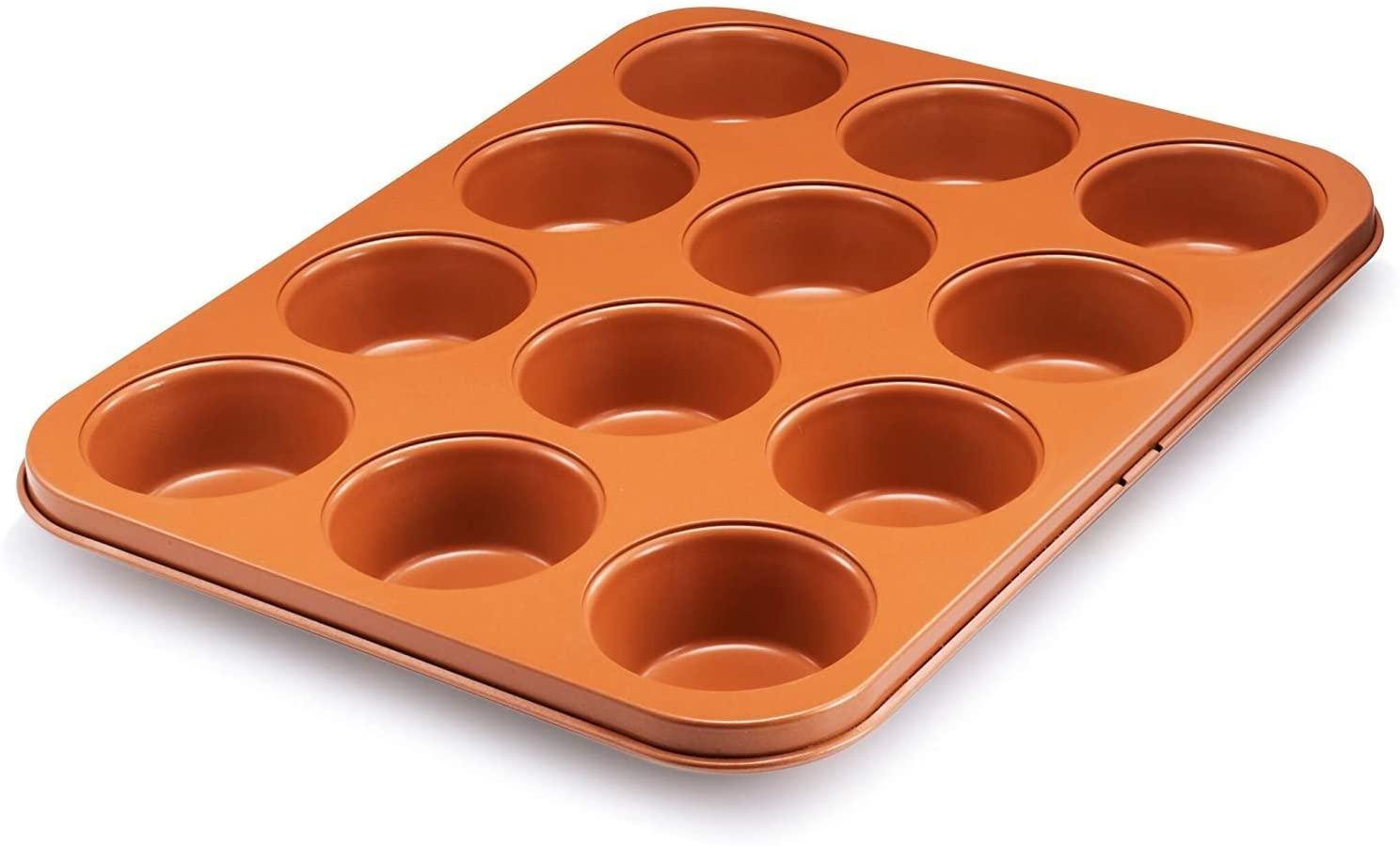 Gotham Steel Ultra Durable Bakeware - Nonstick Copper Loaf Baking Pan 9.7-Inch-by-5.75-Inch - with Quick Release Ceramic Coating, Dishwasher Safe