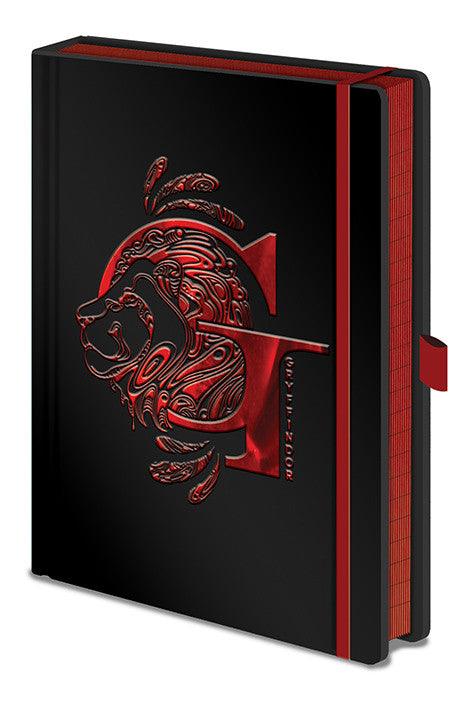 Harry Potter Hardcover A5 Notebook Embossed with Gryffindor Foil Design - Official Merchandise
