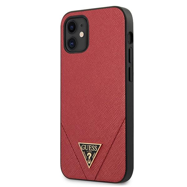Guess Collection Apple iPhone 12 Mini 5.4" Case Cover Red Saffiano