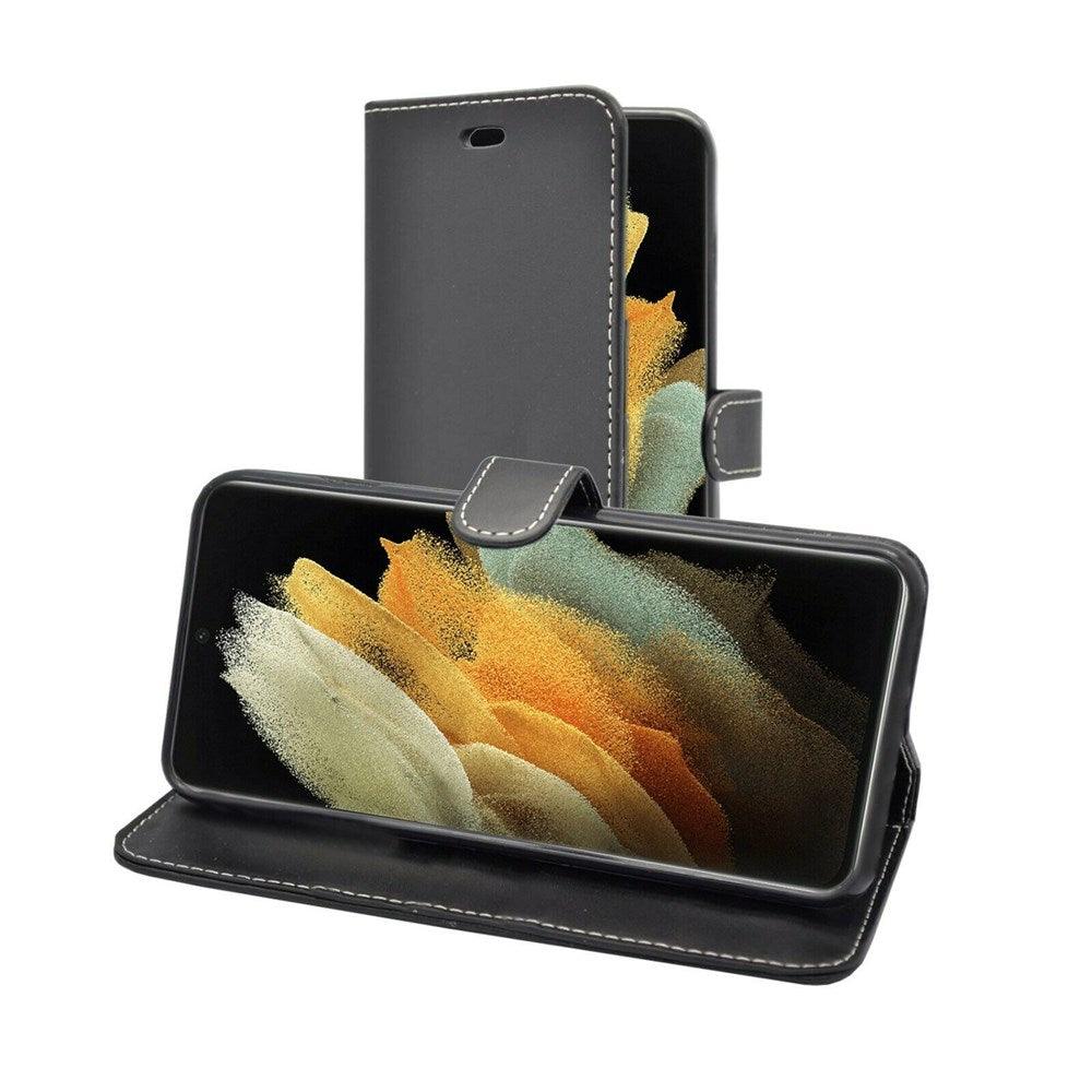 Wallet Flip Case Cover for Samsung Galaxy S23 Ultra 5G Black
