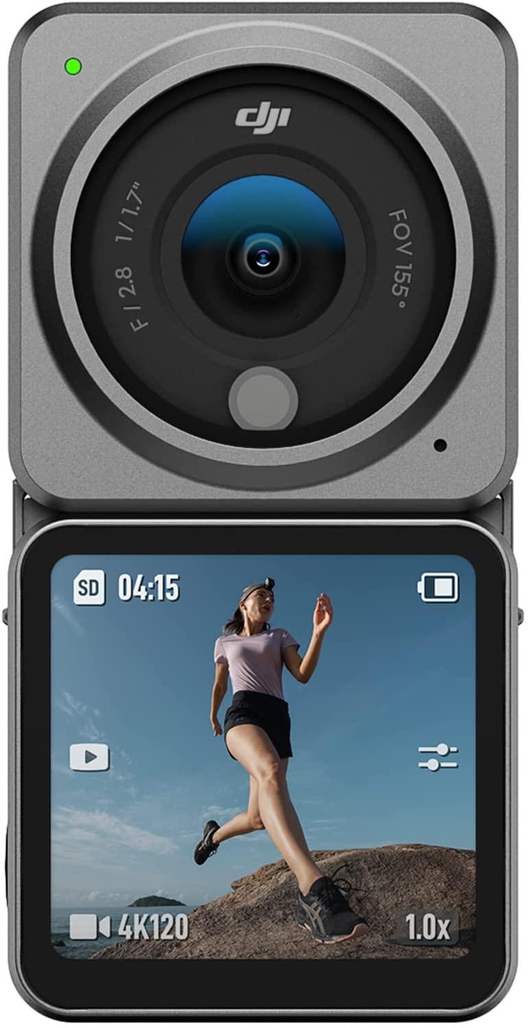 DJI Action 2 Dual-Screen Combo - 4K Action Camera with Dual OLED Touchscreens, 155° FOV, Magnetic Attachments, Stabilization Technology, Underwater Camera ideal for Vlogging and Action Sports