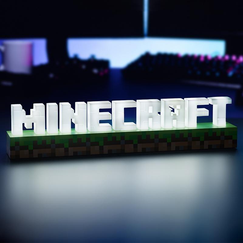 Minecraft Logo Light - Battery or USB Operated - 2 Light Modes