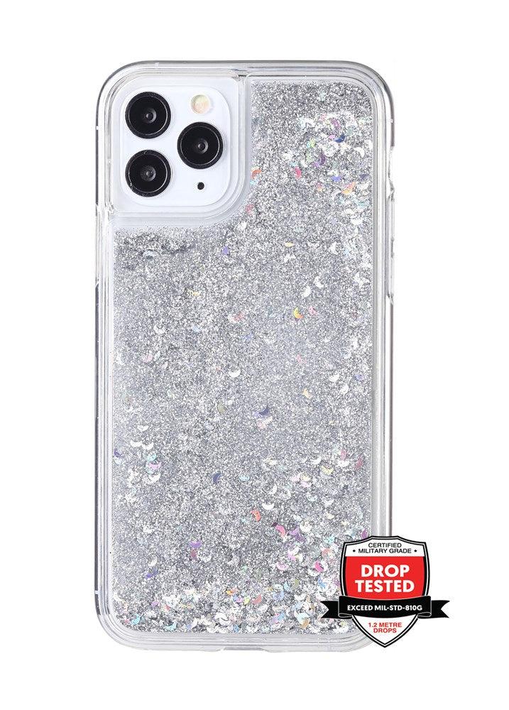 GlitterFall Case Cover for Apple iPhone 14 Silver