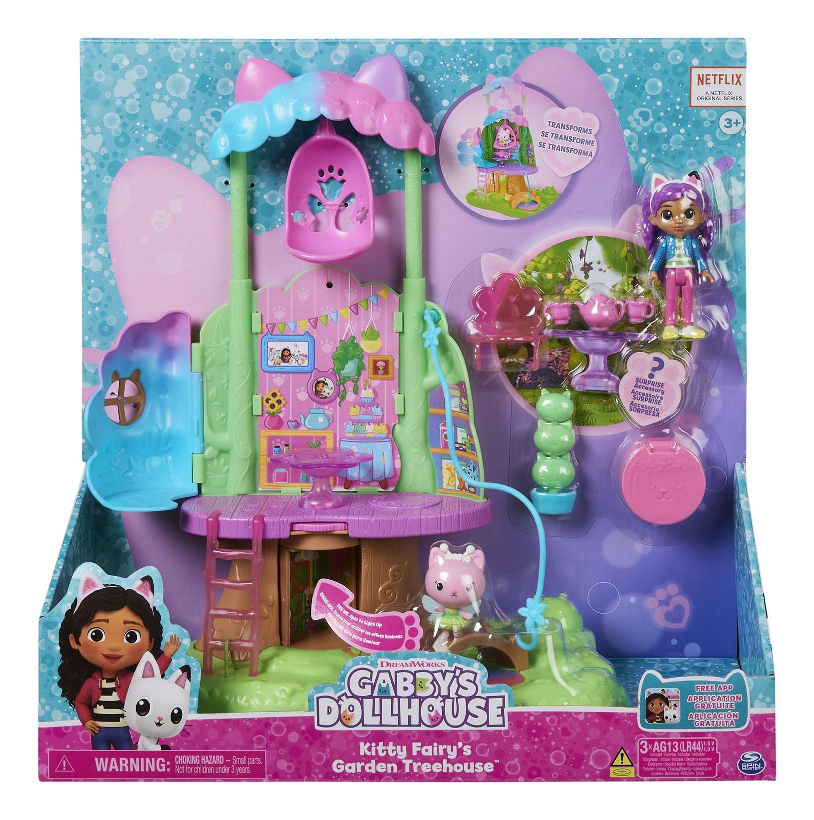 Gabby's Dollhouse Kitty Fairy's Garden Treehouse Playset