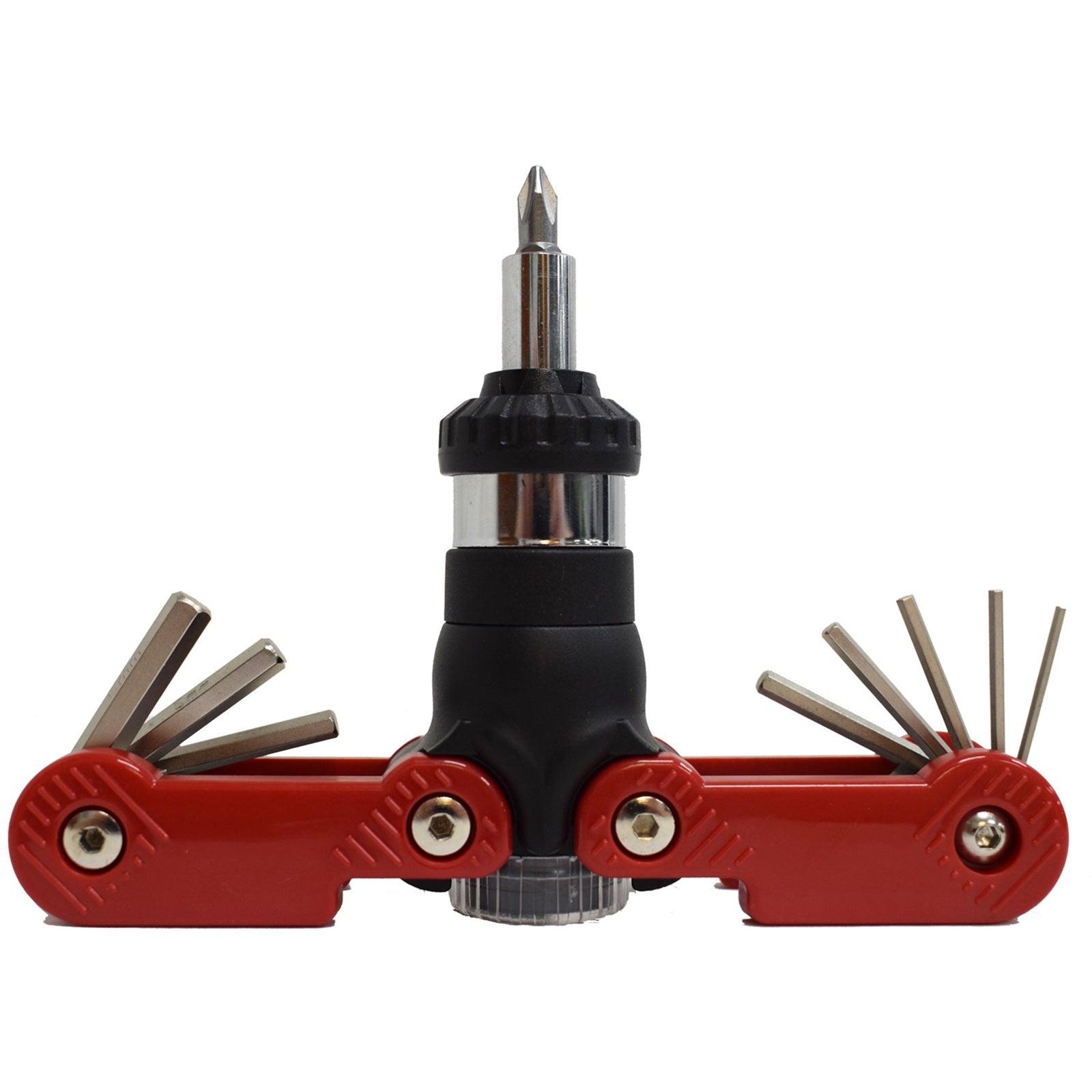 Sprotek 15-in-1 Ratchet Screwdriver Set - With Hex, Philips, Torx Bits