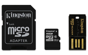 Kingston Mobility-Multi Kit 16GB Class 10 Micro SD Memory Card with USB Flash Drive adapter - Gadget Station