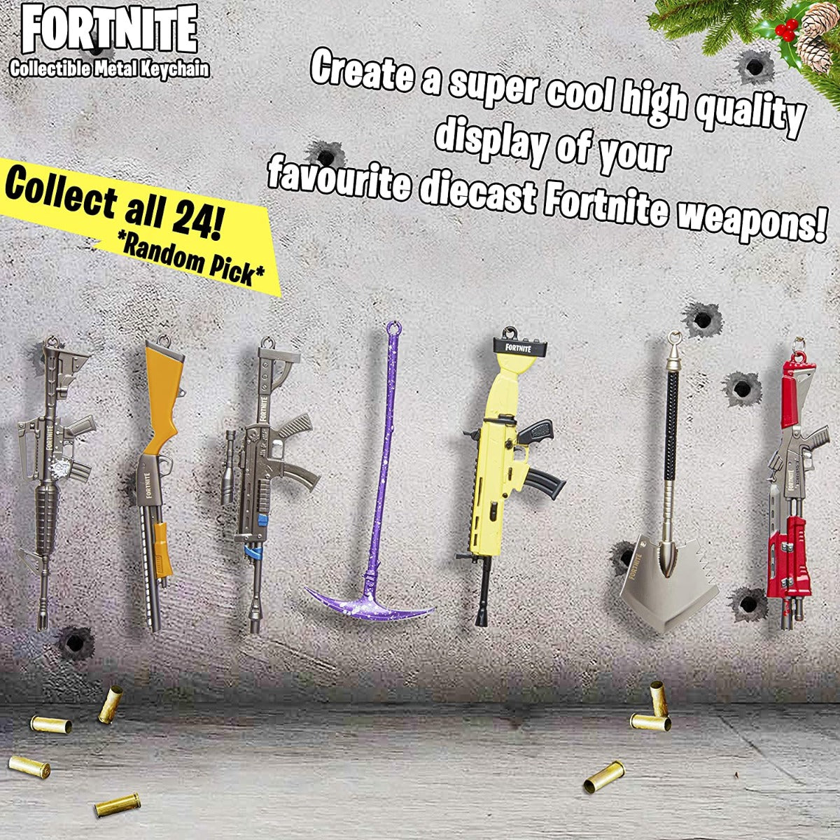 Fortnite 12CM 3D Metal Weapons Keychain – Gadget Station