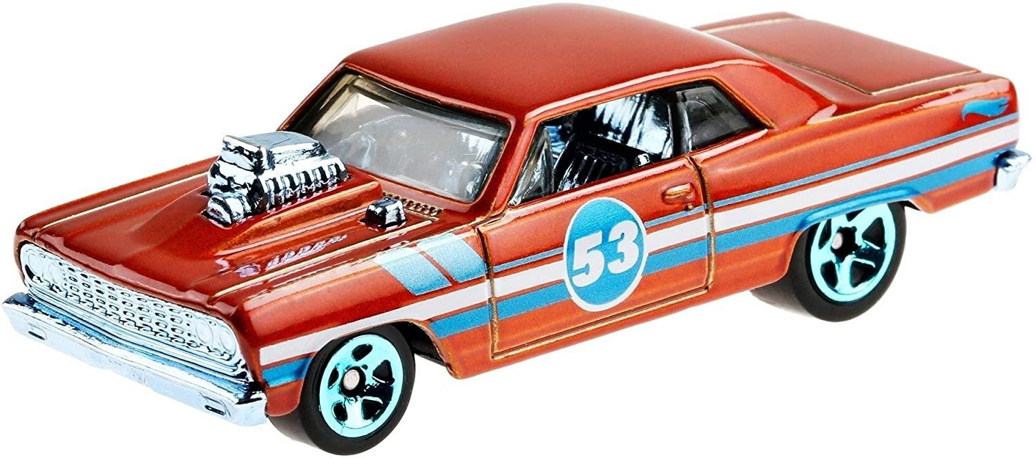 Hot Wheels Orange & Blue 53rd Anniversary '64 Chevelle SS 1/5 DieCast 1:64th Scale