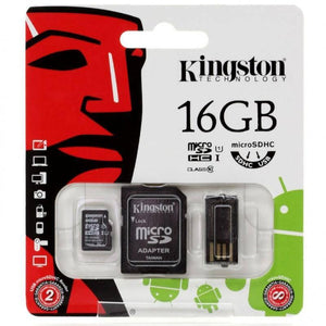 Kingston Mobility-Multi Kit 16GB Class 10 Micro SD Memory Card with USB Flash Drive adapter - Gadget Station
