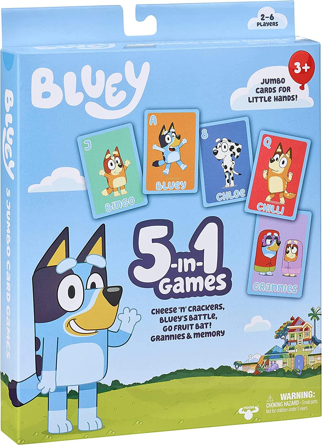 Bluey 5-in-1 Family Card Game Set