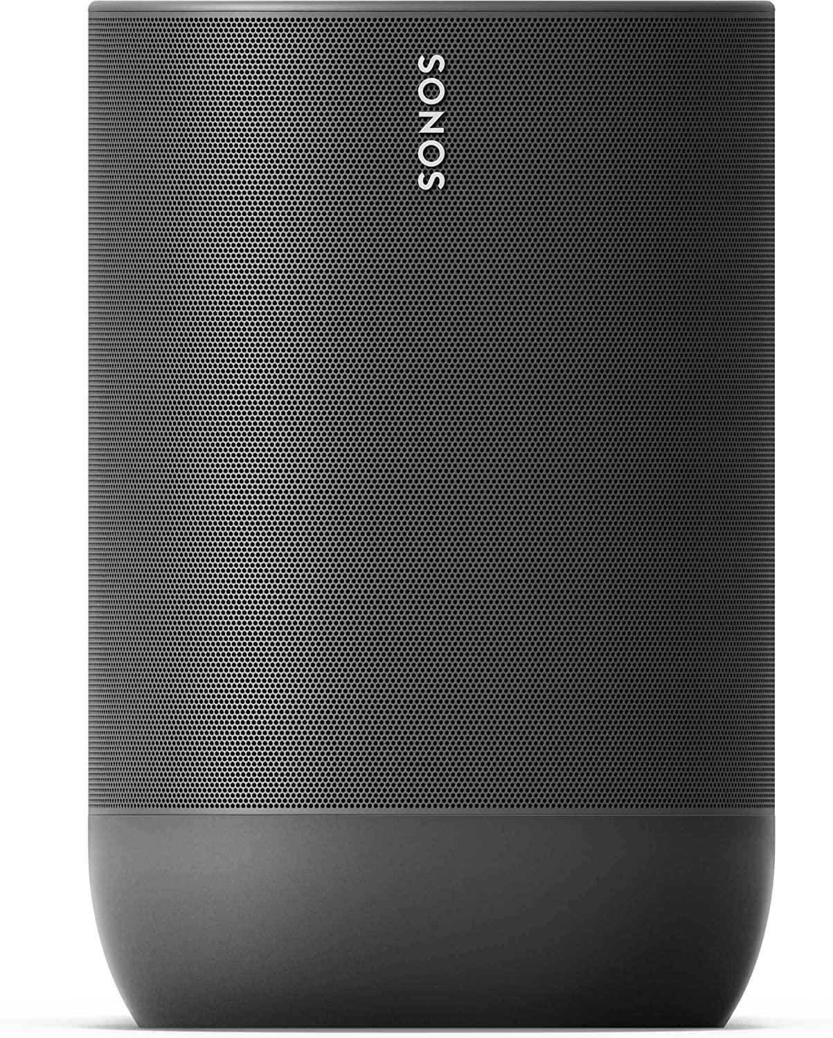 Sonos Move - Battery-Powered Smart Speaker, Wi-Fi and Bluetooth with Alexa Built-in, Built-in Google Assistant, Outdoor, shock-proof, Water-proof- Black