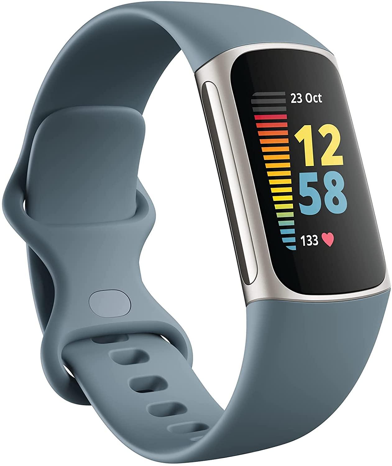 Fitbit Charge 5 Fitness Tracker - Platinum / Blue
