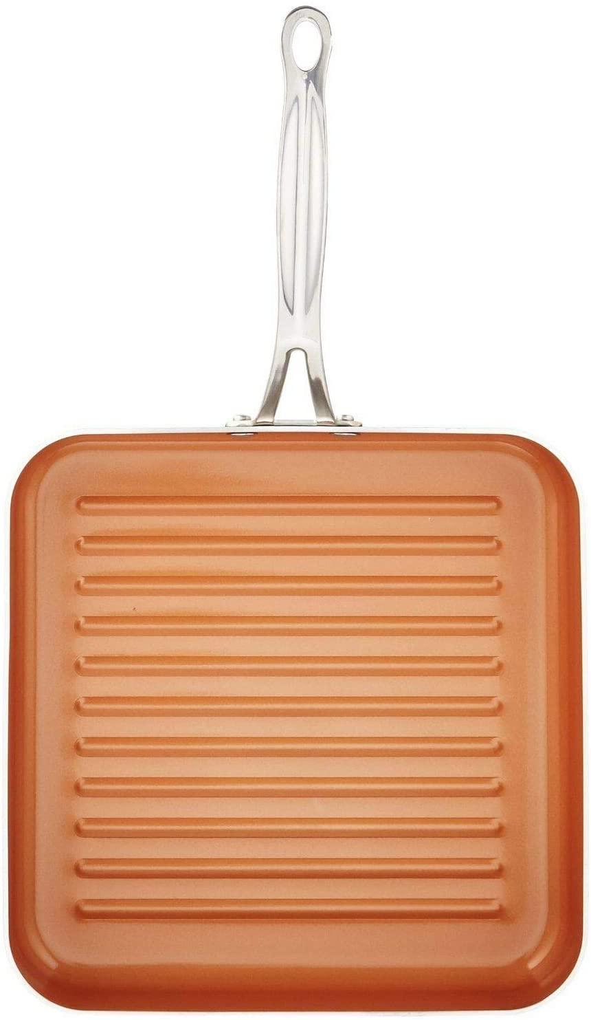 Gotham Steel 10.5-inch Non-Stick Grill Pan with Ti-Cerama Surface