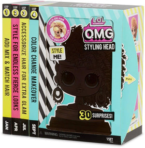 L.O.L. Surprise! O.M.G. Styling Head Royal Bee with Stick-On Hair LOL - Gadget Station