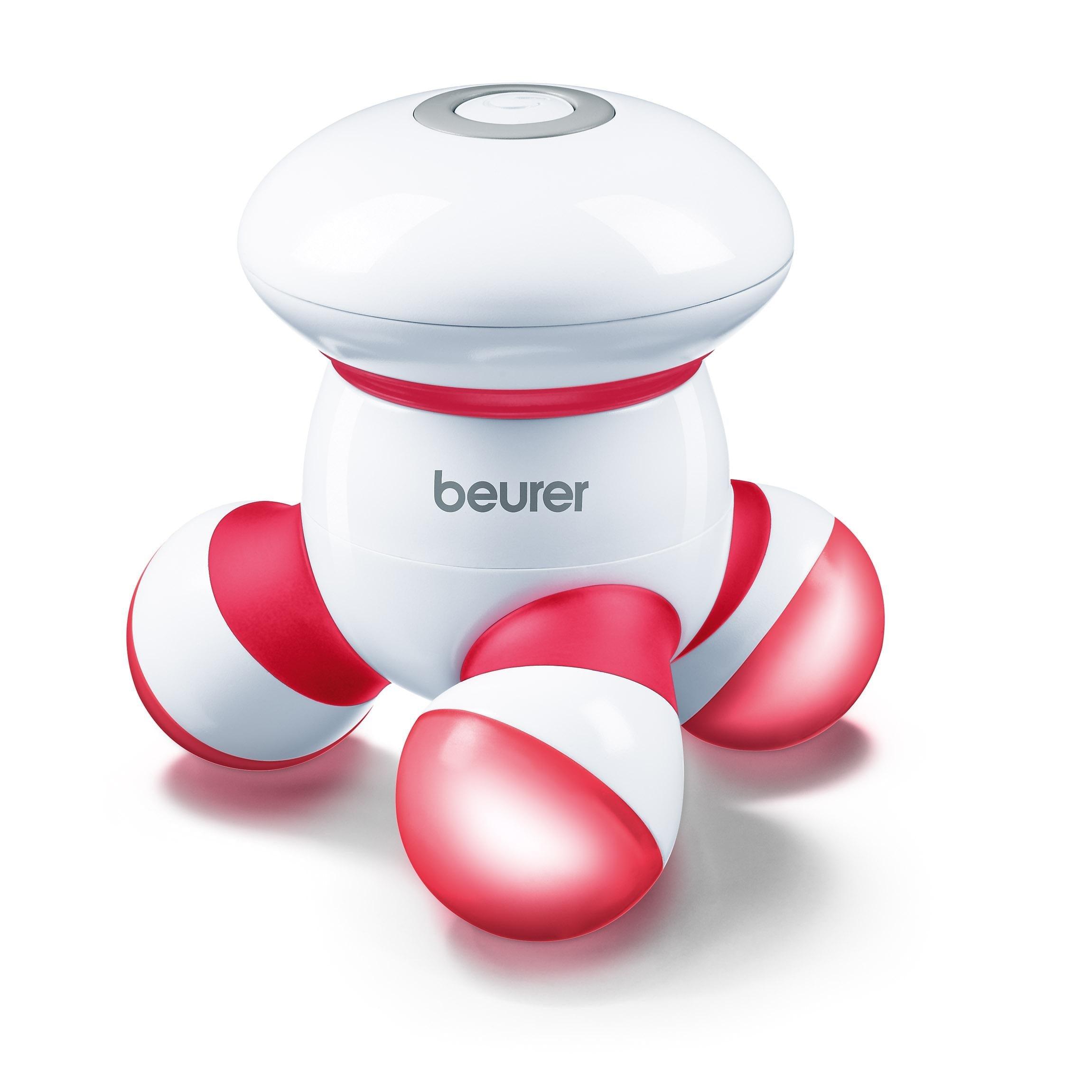 Beurer MG16 Mini Massager - Red | Ergonomic Hand-held Vibration Massager | Battery Operated for use Anywhere | Easy Massage aplication for Your Neck, Back, arms and Legs RED