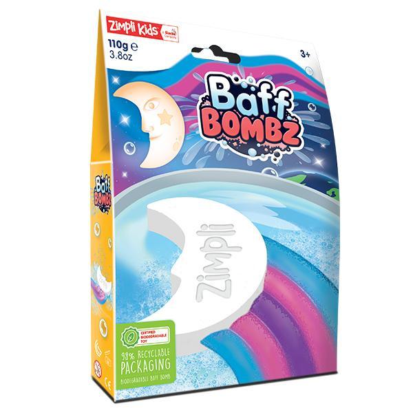 Baff Bombz Moon, Biodegradable! White Moon with twilight sky effect