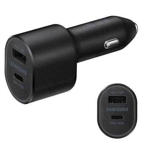 Official Samsung 45W PD Dual Fast Car Charger - Black