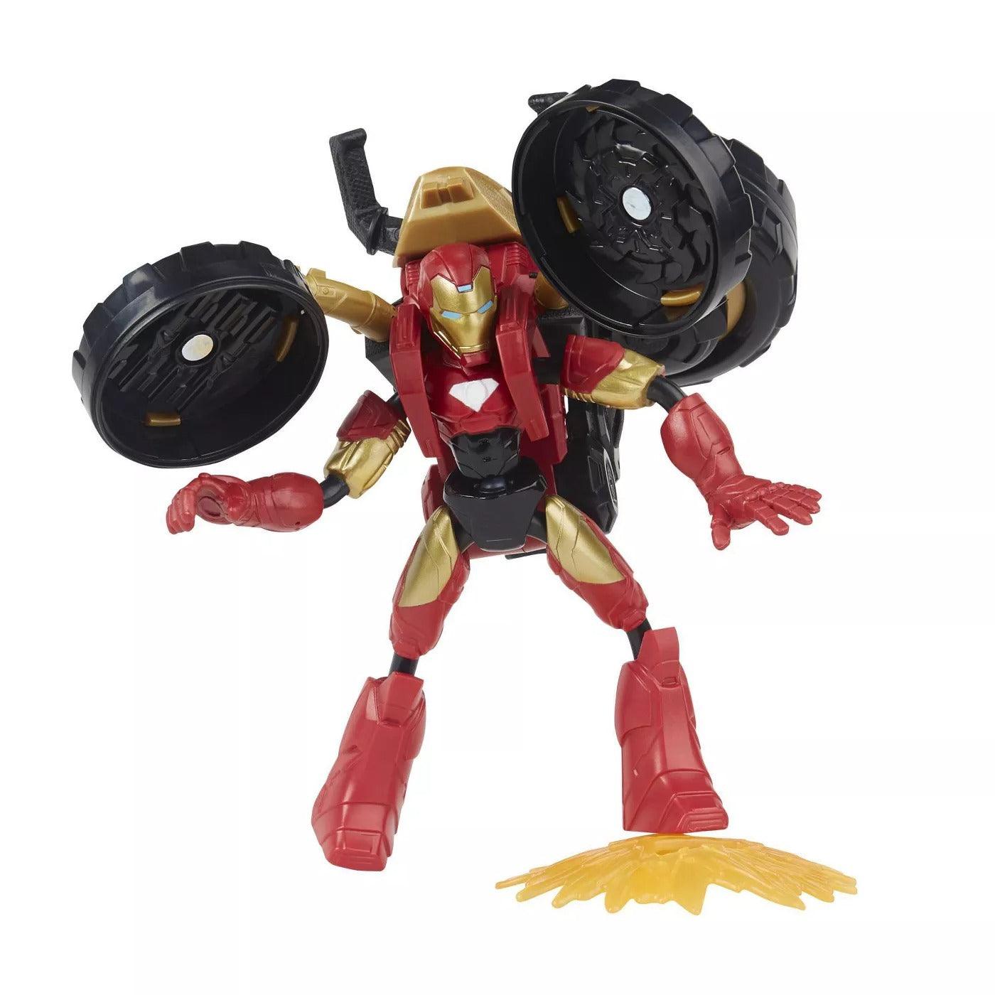 Marvel Bend and Flex, Flex Rider Iron Man and 2-In-1 Motorcycle
