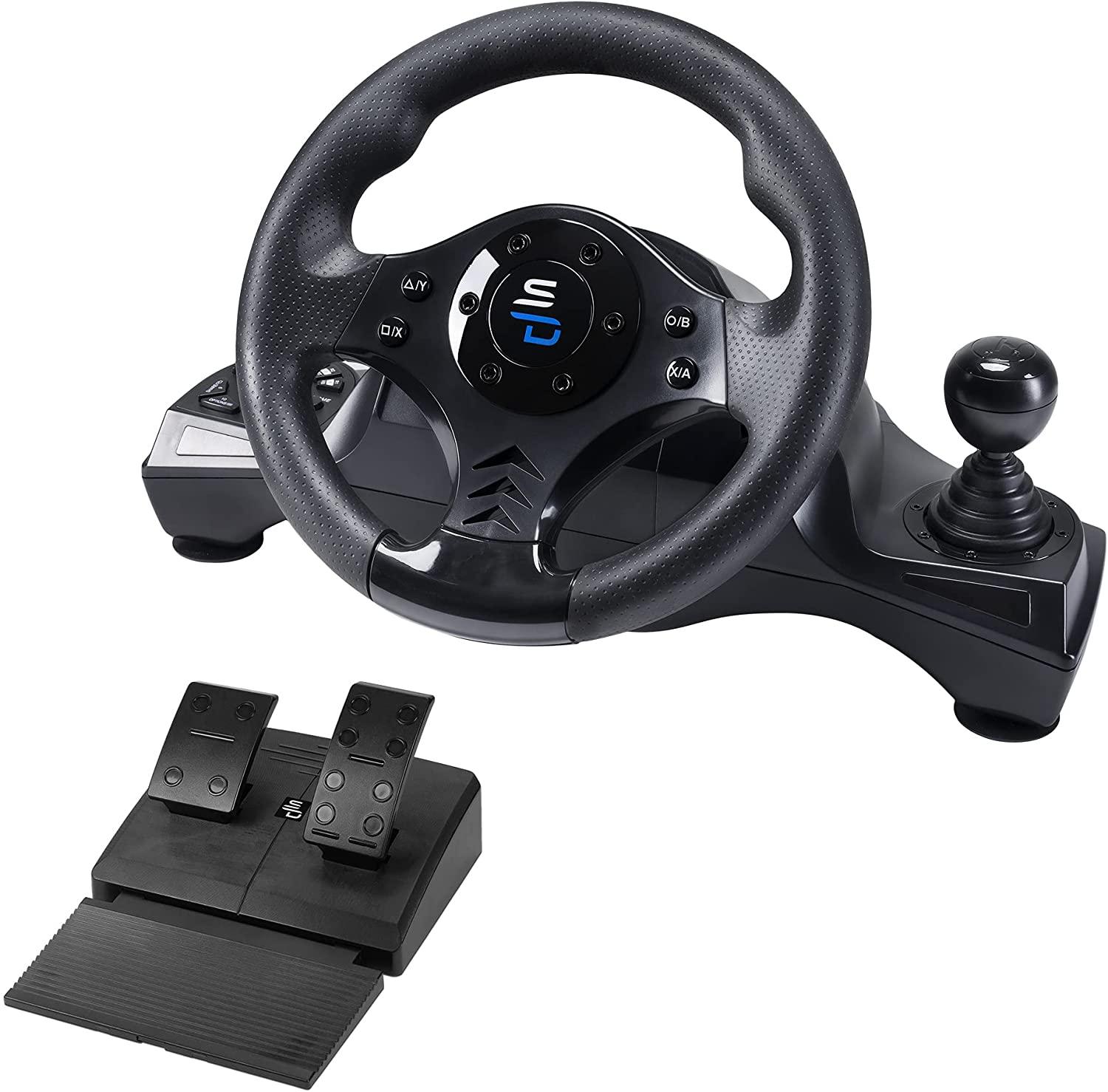 Superdrive - GS750 Drive Pro steering wheel with pedals, paddles, shifter and vibration for Xbox Serie X/S, PS4, Xbox One, PC (programmable for all games)