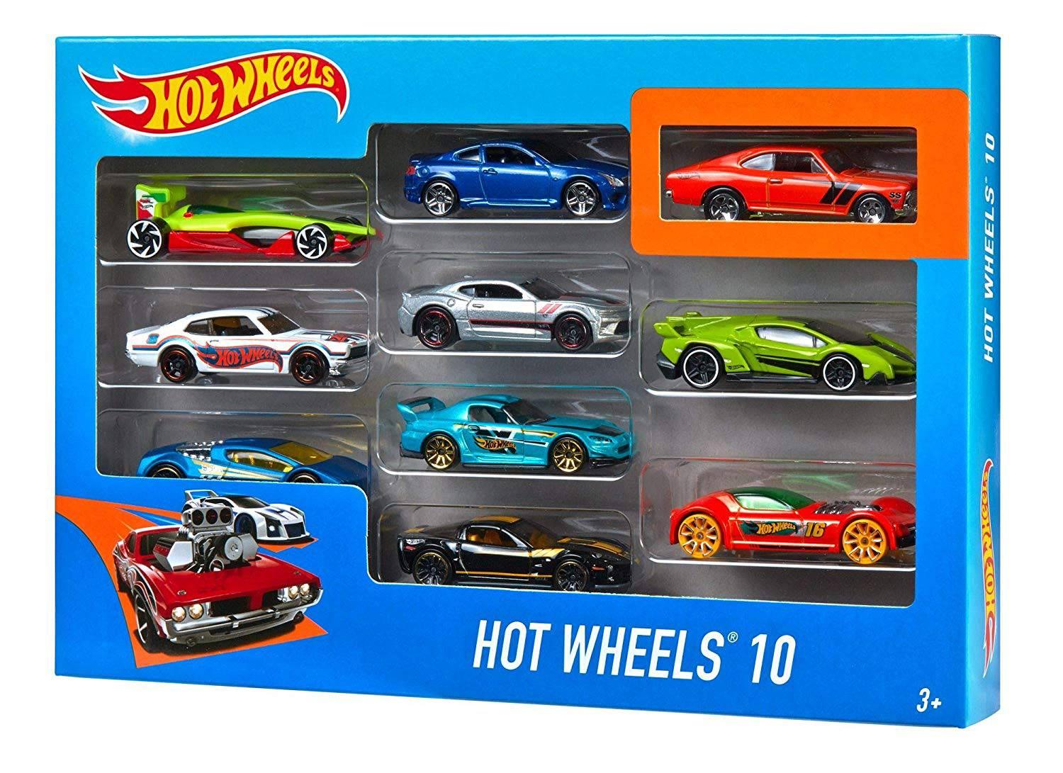 Hot Wheels 10-Car Gift Pack – Die-Cast Vehicle Set for Collectors and Kids