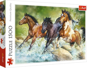 1500pcs Jigzaw Puzzle Three Wild Horses - Gadget Station