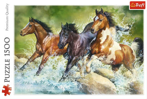 1500pcs Jigzaw Puzzle Three Wild Horses - Gadget Station