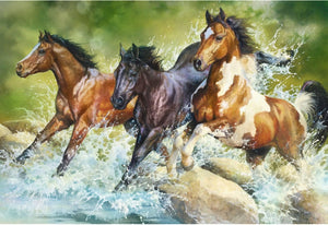 1500pcs Jigzaw Puzzle Three Wild Horses - Gadget Station