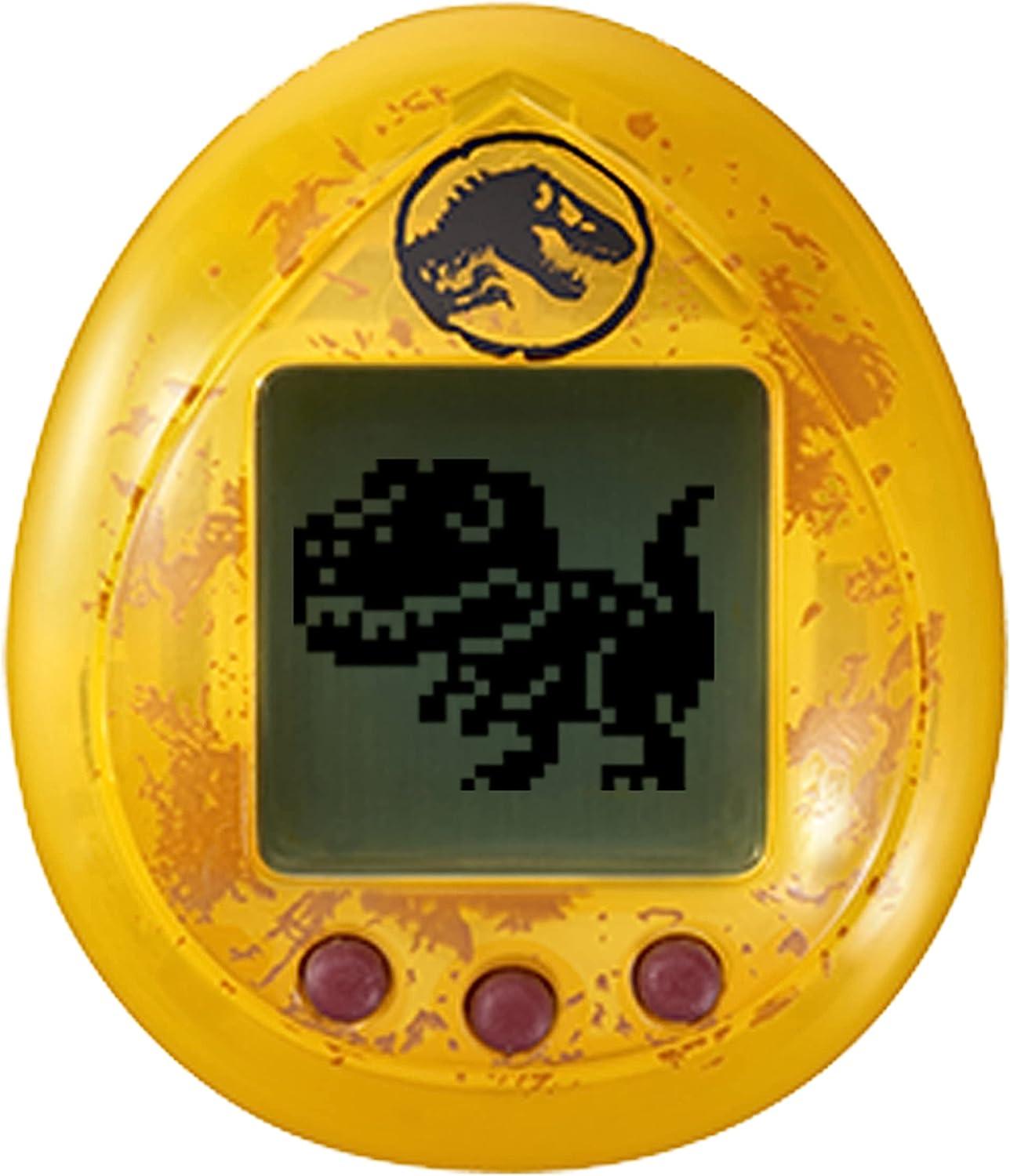 TAMAGOTCHI Jurassic World Nano Amber Version Virtual Pet with Mini-Games, Animated Clips, Extra Modes & Key Chain